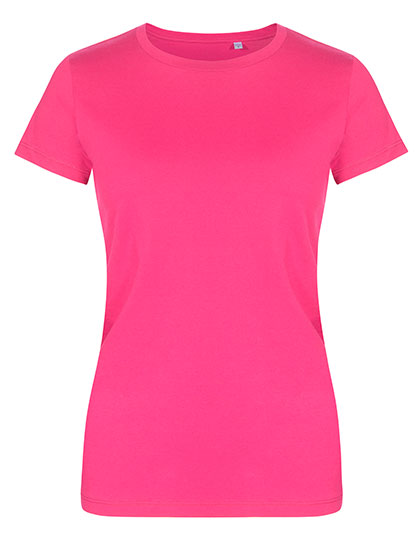 Women´s Roundneck T-Shirt in Bright Rose, Größe 3XL