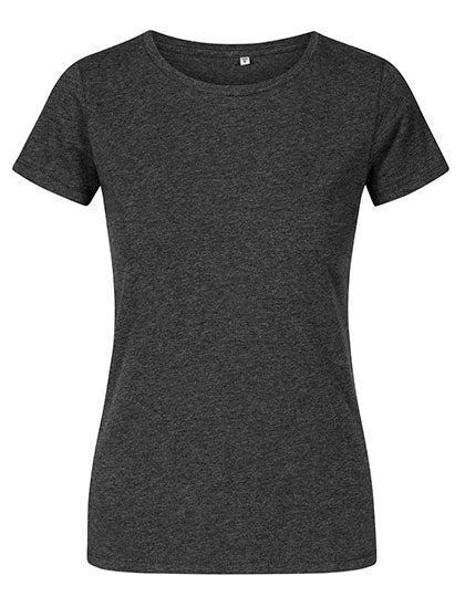 Women´s Roundneck T-Shirt in Heather Black, Größe 3XL