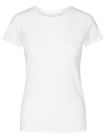 Women´s Roundneck T-Shirt in White, Größe 3XL