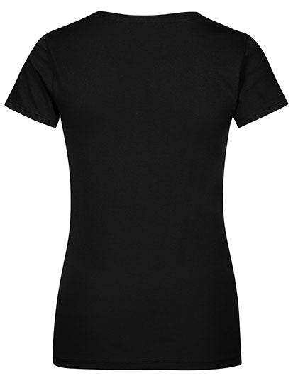 Women´s V-Neck T-Shirt in Black, Größe 3XL