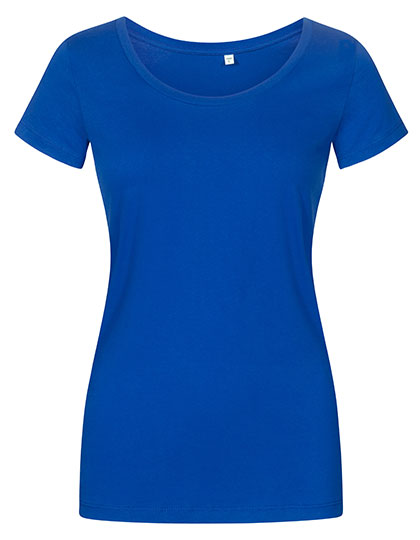 Women´s Deep Scoop T-Shirt in Azur Blue, Größe 3XL