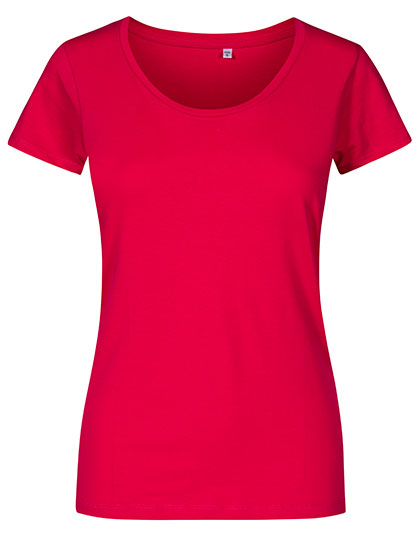 Women´s Deep Scoop T-Shirt in Bright Rose, Größe 3XL
