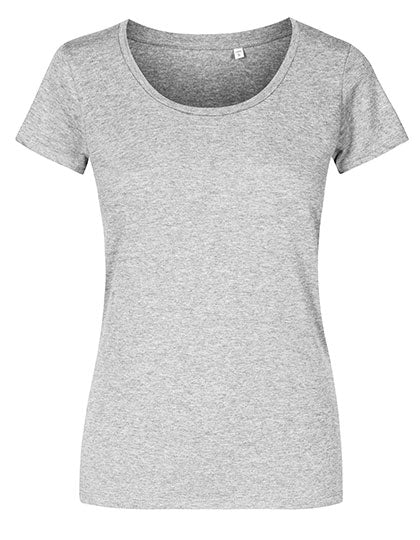 Women´s Deep Scoop T-Shirt in Heather Grey, Größe 3XL