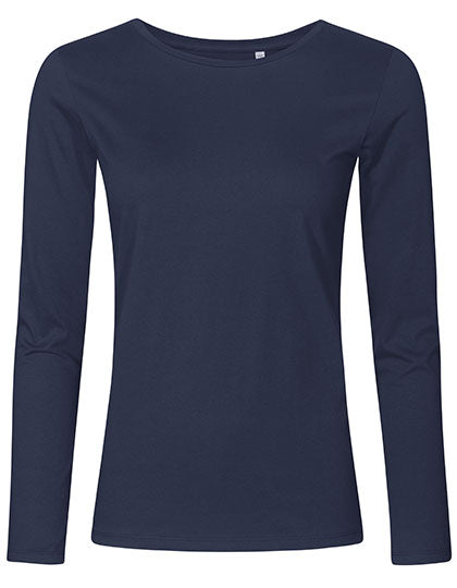 Women´s Roundneck T-Shirt Long Sleeve in French Navy, Größe 3XL