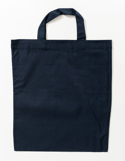 Cotton Bag Colored Short Handles in Deep Blue (ca. Pantone 539U-HKS 38-41), Größe approx. 38 x 42 cm