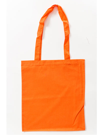 Cotton Bag Colored Long Handles in Orange (ca. Pantone 021U-HKS 10), Größe approx. 38 x 42 cm