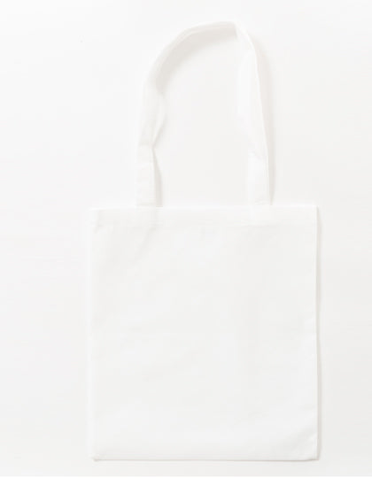 Cotton Bag Colored Long Handles in White, Größe approx. 38 x 42 cm