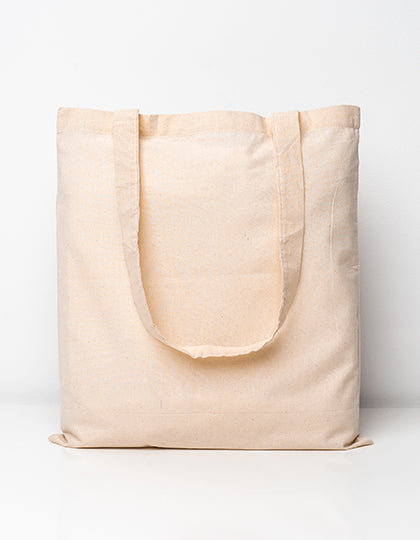 Cotton Bag PREMIUM Long Handles in Natural, Größe approx. 38 x 42 cm