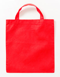 PP Shopper Bag Short Handles in Red (ca. Pantone 032U-HKS 13-14), Größe approx. 38 x 42 cm