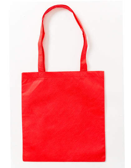 PP Shopper Bag Long Handles in Red (ca. Pantone 032U-HKS 13-14), Größe approx. 38 x 42 cm