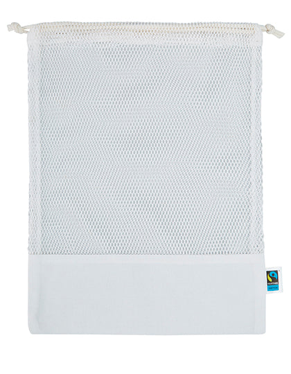 Fairtrade Cotton Mesh Bag in White, Größe 30 x 40 cm