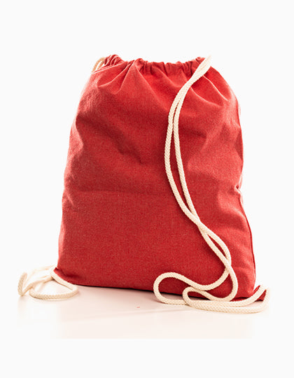 Recycled Gymbag in Red (ca. Pantone 200C), Größe 38 x 46 cm