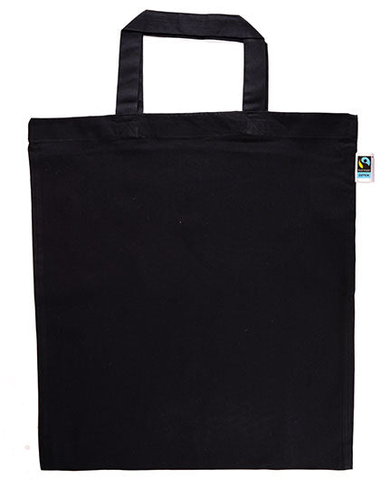 Fairtrade Cotton Bag Short Handles in Navy (ca. Pantone 532C), Größe approx. 38 x 42 cm