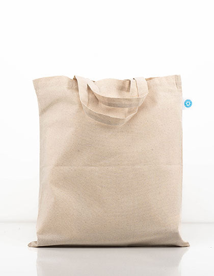 Recycled Cotton Bag Short Handles in Natural, Größe approx. 38 x 42 cm