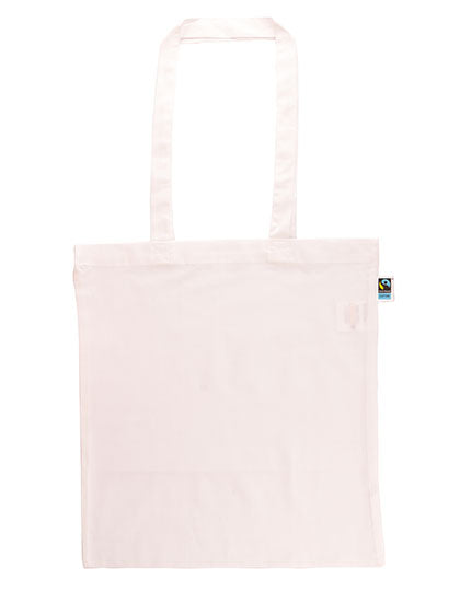 Fairtrade Cotton Bag Long Handles in White, Größe approx. 38 x 42 cm