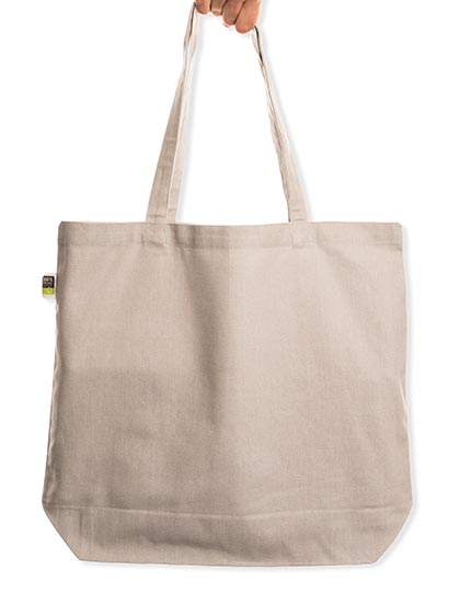 Fairtrade Cotton Oversized Bag in Light Grey (ca. Pantone Cool Grey 5C), Größe 49 x 50 cm