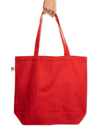 Fairtrade Cotton Oversized Bag in Red (ca. Pantone 200C), Größe 49 x 50 cm