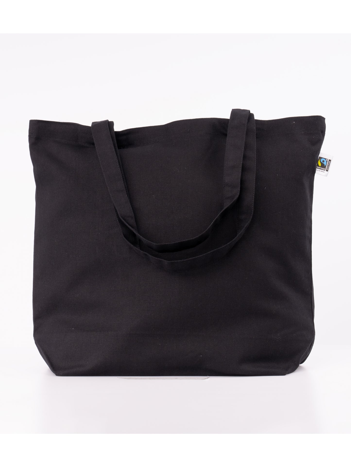 Fairtrade Cotton Canvas Bag in Black, Größe 46 x 40 cm