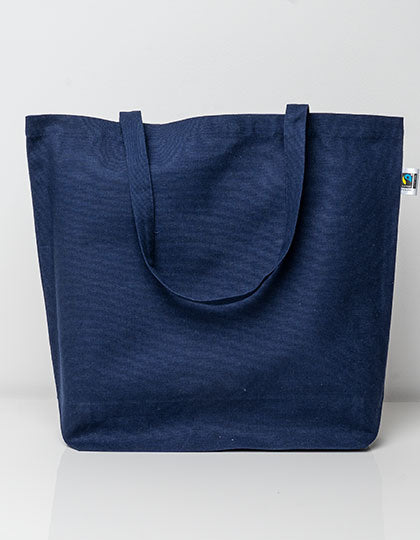 Fairtrade Cotton Canvas Bag in Navy (ca. Pantone 532C), Größe 46 x 40 cm