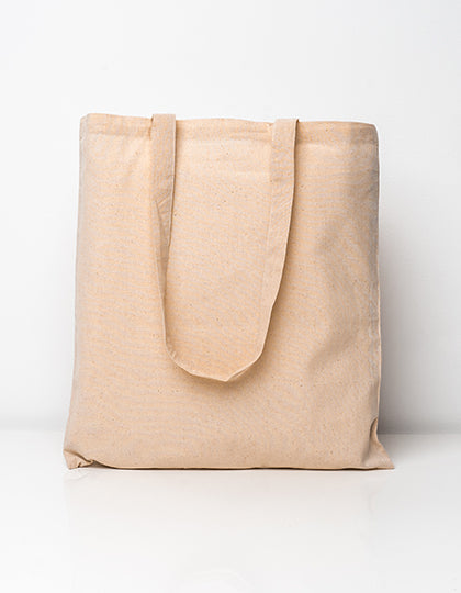 Cotton Bag Natural Long Handles in Natural, Größe approx. 38 x 42 cm