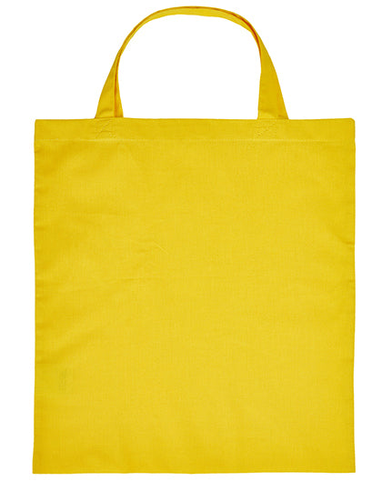 Cotton Bag Short Handles in Yellow (ca. Pantone 123C), Größe approx. 38 x 42 cm
