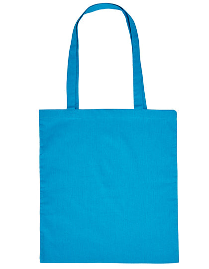 Cotton Bag Long Handles in Light Blue (ca. Pantone 2995C), Größe approx. 38 x 42 cm