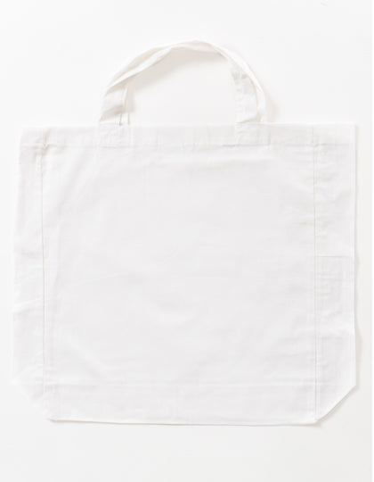 Cotton Bag Side Fold Short Handles in White, Größe approx. 38 x 42 x 10 cm