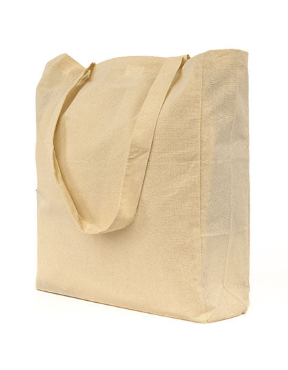 Cotton Bag Side Fold Long Handles