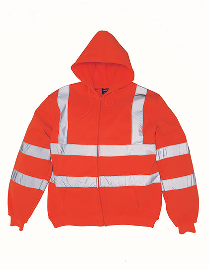 Hi-Vis Zip Hoodie in Hi-Vis Orange, Größe 3XL