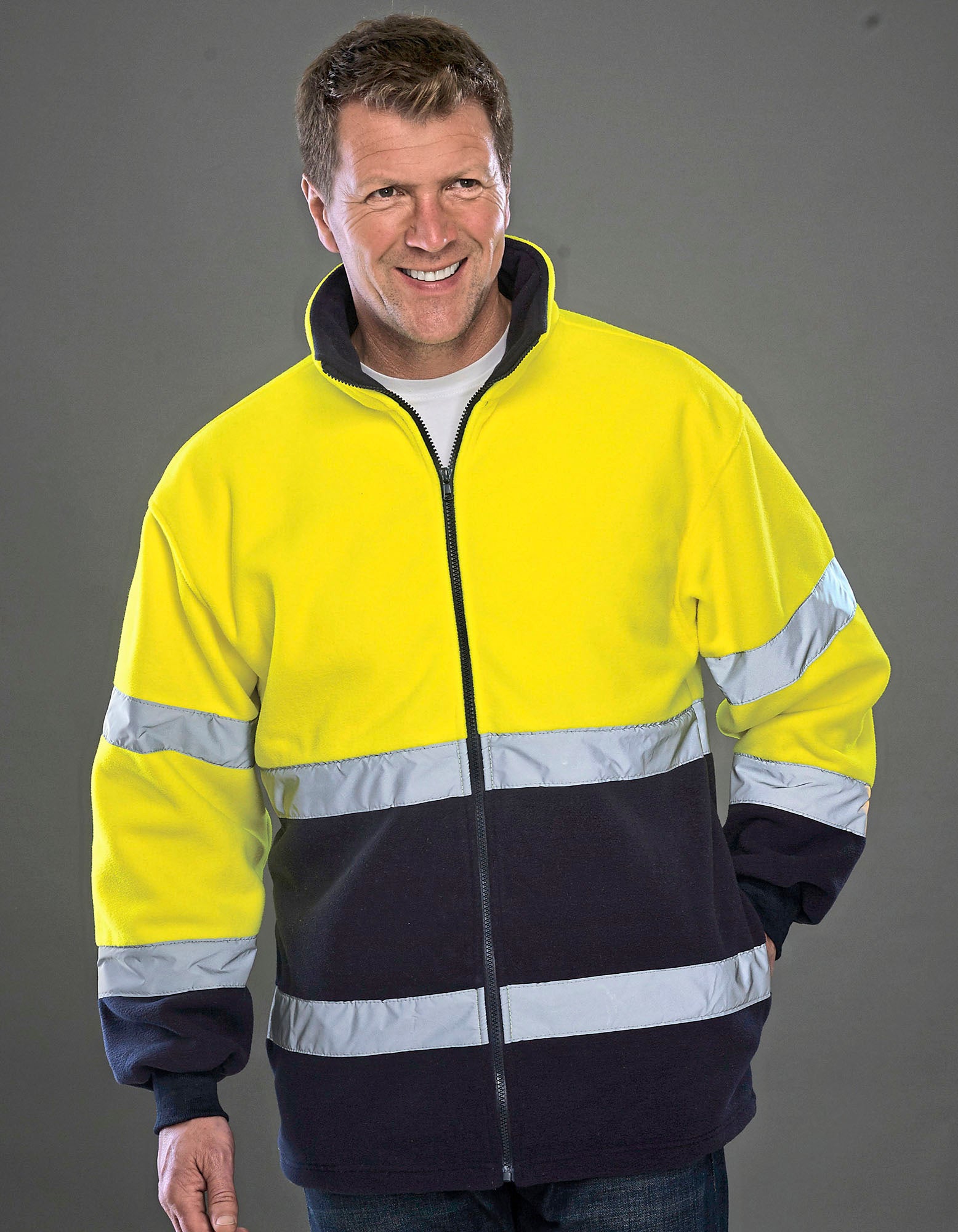 Hi-Vis 2 Bands 2-Tone Fleece Jacket