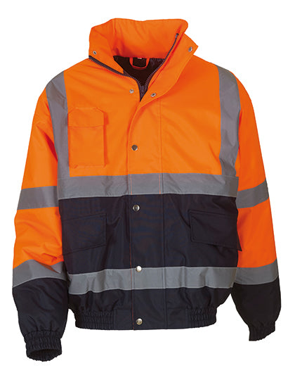 Hi-Vis Two-Tone Bomber Jacket in Hi-Vis Orange, Größe 3XL