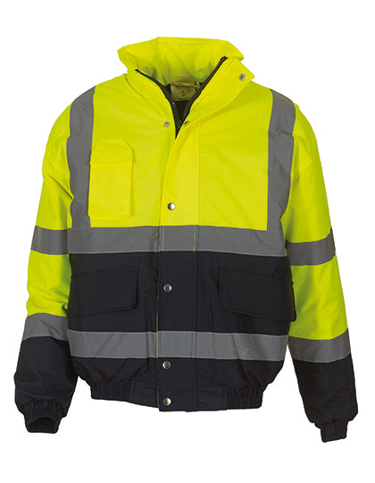 Hi-Vis Two-Tone Bomber Jacket in Hi-Vis Yellow, Größe 3XL