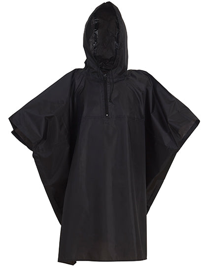 Promo Poncho in Black, Größe Large
