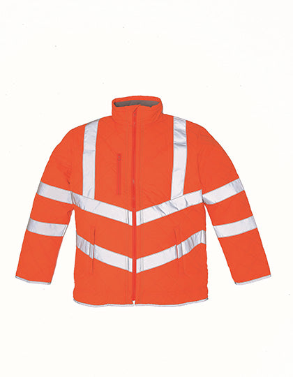 Hi-Vis Kensington Jacket With Fleece Lining in Hi-Vis Orange, Größe 3XL