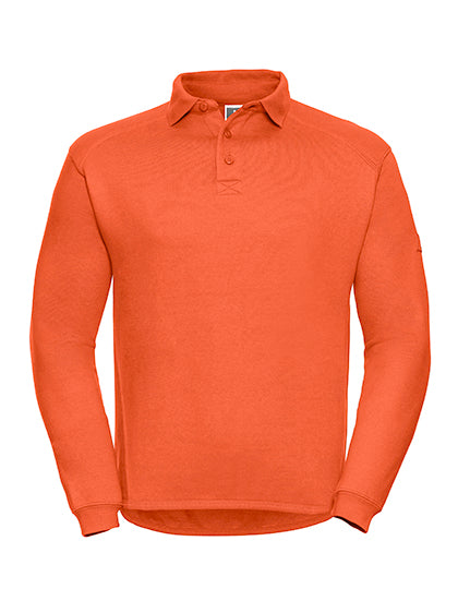 Adults' Heavy Duty Collar Sweatshirt in Orange, Größe 4XL