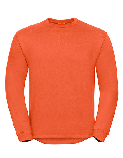 Adults' Heavy Duty Crew Neck Sweatshirt in Orange, Größe 4XL