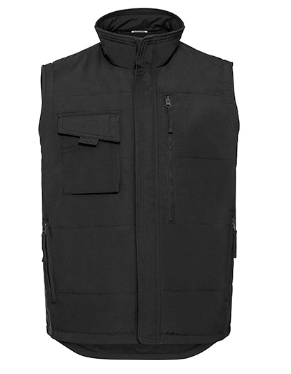 Adults' Heavy Duty Gilet in Black, Größe 4XL