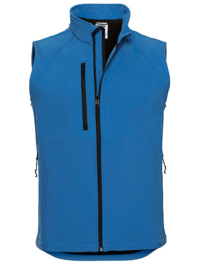 Men´s Softshell Gilet in Azure Blue, Größe XXL