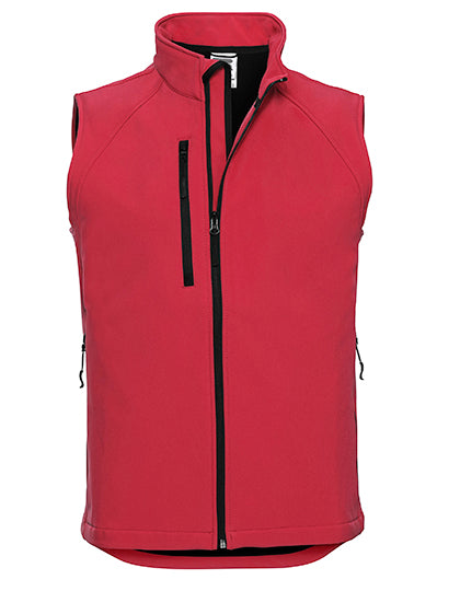 Men´s Softshell Gilet in Classic Red, Größe XXL
