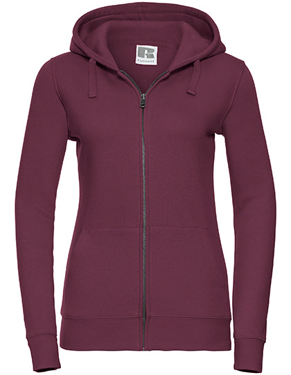 Ladies´ Authentic Zipped Hood Jacket in Burgundy, Größe XL