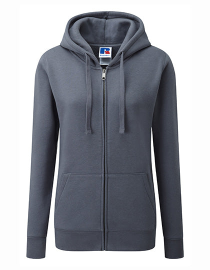 Ladies´ Authentic Zipped Hood Jacket in Convoy Grey (Solid), Größe XL