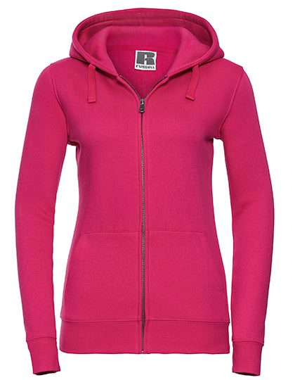 Ladies´ Authentic Zipped Hood Jacket in Fuchsia, Größe XL