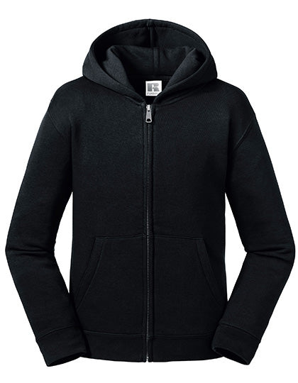 Kids´ Authentic Zipped Hooded Sweat in Black, Größe 164 (13/14)