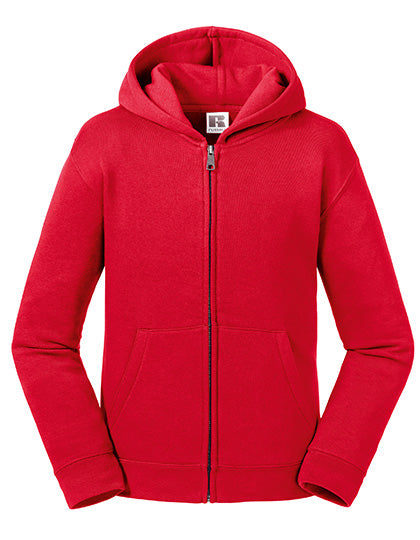 Kids´ Authentic Zipped Hooded Sweat in Classic Red, Größe 164 (13/14)