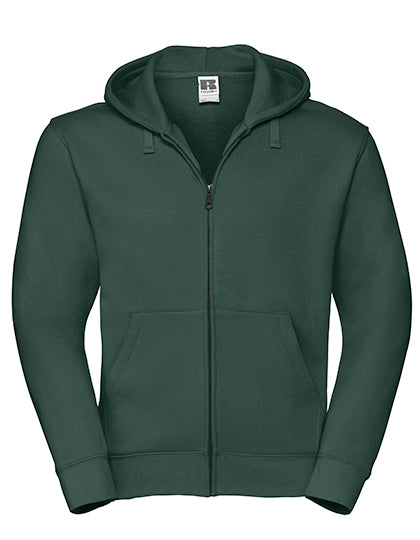 Adults' Authentic Zipped Hood Jacket in Bottle Green, Größe 3XL