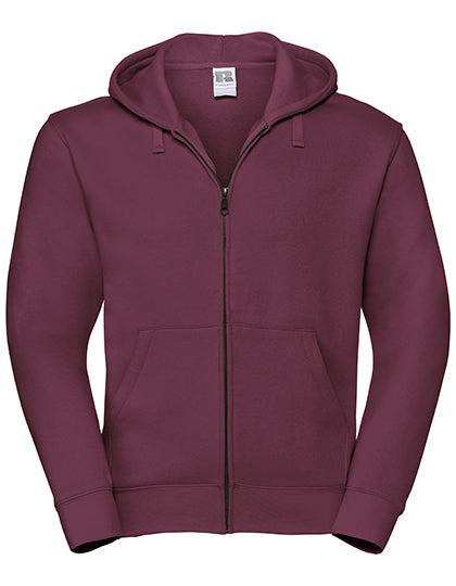Adults' Authentic Zipped Hood Jacket in Burgundy, Größe 3XL