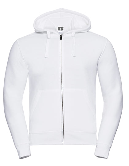 Adults' Authentic Zipped Hood Jacket in White, Größe 3XL