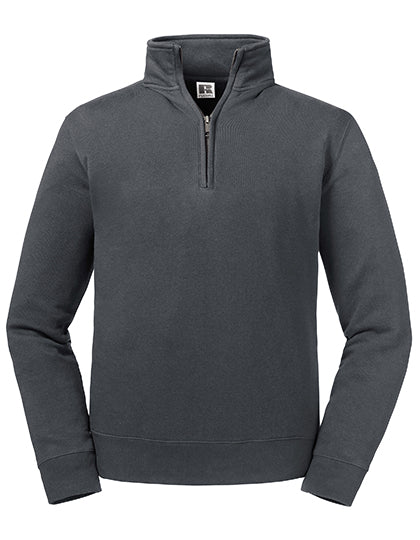Adults' Authentic 1/4 Zip Sweat in Convoy Grey (Solid), Größe 4XL