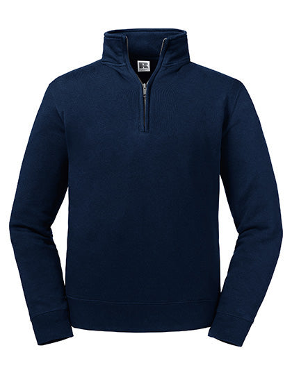 Adults' Authentic 1/4 Zip Sweat in French Navy, Größe 4XL
