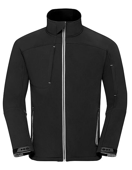 Men´s Bionic Softshell Jacket in Black, Größe 4XL